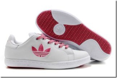 stan smith white true pink